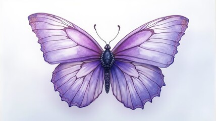 Lavender Butterfly Wingspan: Elegant Purple Insect Illustration