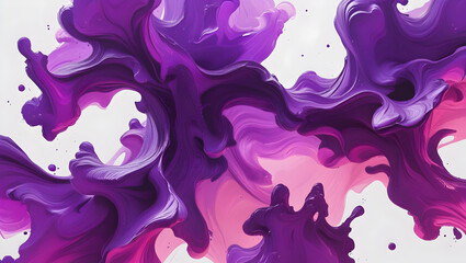 Purple and Pink Abstract Blots isolated on transparent background  