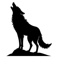 Bold Wolf Silhouette Design