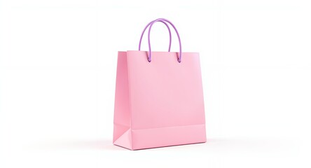 Pink Shopping Bag Mockup Retail Branding Package Design Template