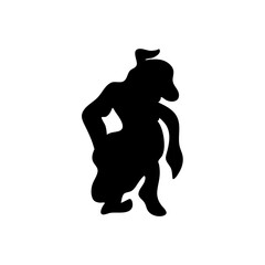 Indonesian Wayang Silhouette Character 