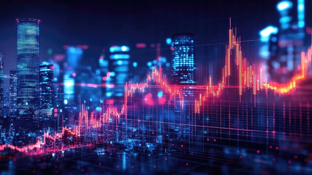 Investing in stock market infographics illustrating market fundamentals portfolio diversification risk management trading strategies long-term growth visualization charts