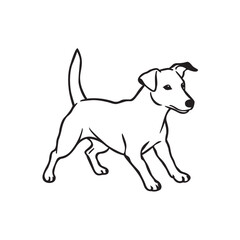 Energetic Puppy Outline