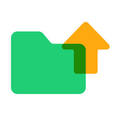 Folder Upload Icon – UI Element Vector