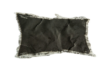 Manga Speech Bubble Crafted from Torn Black Japanese Newspaper