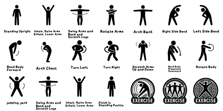 昭和レトロな体操ピクトグラム集、Retro Calisthenics Pictogram Set