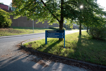 Information sign Högsätra Sjukhus Lidingö