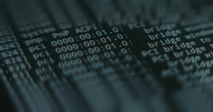 Terminal output related to network nodes