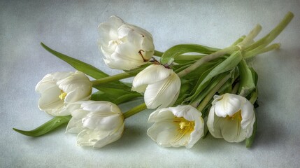 Delicate White Tulips Bouquet