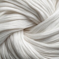 Closeup White Fabric Texture With Wrinkles And Twirls
