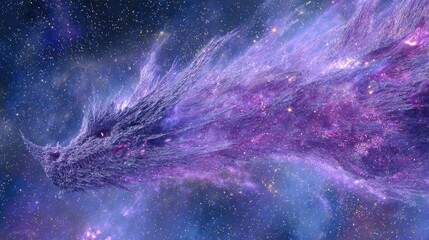 Abstract Cosmic Dragon Nebula