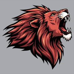 lion head mascot vector