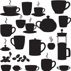 set of coffee cups
