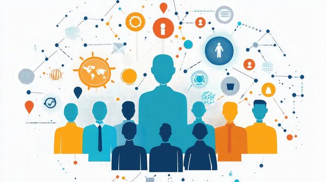 Leadership qualities infographics showing key traits management styles team motivation communication skills decision making professional growth visualization charts