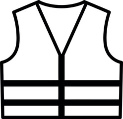 High visibility vest icon