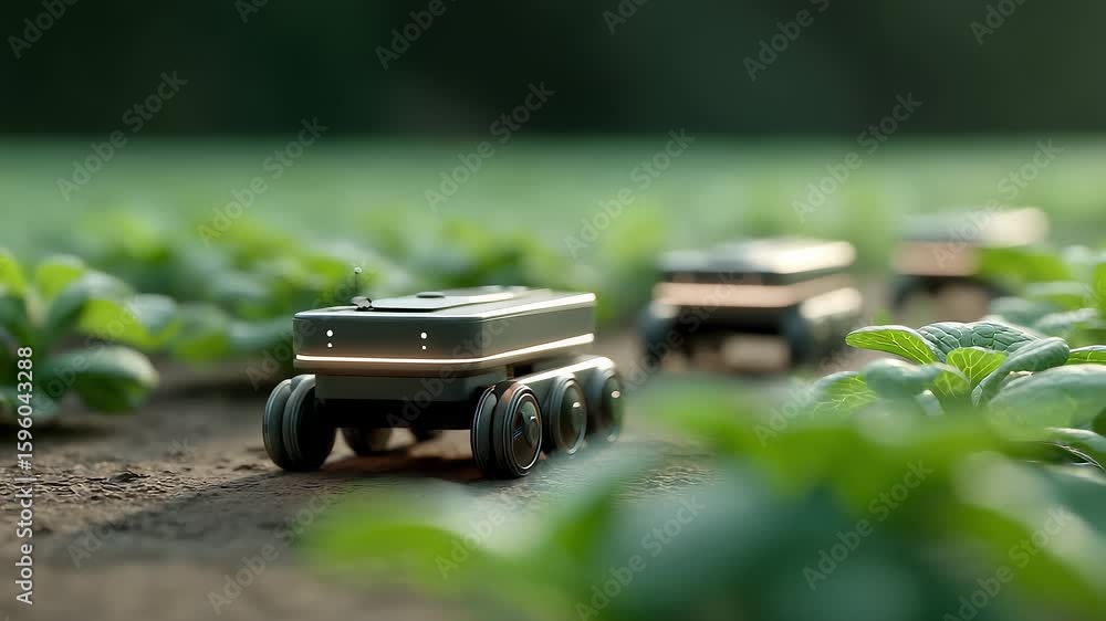 Aufkleber future farm smart robots efficient operation scene