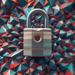 _A_highly_detailed_3D_padlock