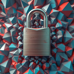 _A_highly_detailed_3D_padlock
