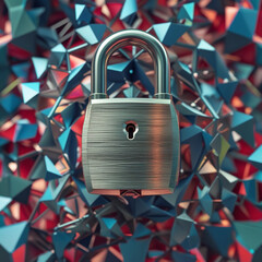 _A_highly_detailed_3D_padlock