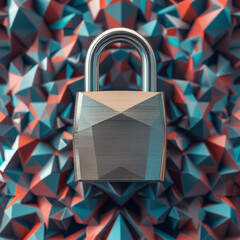 _A_highly_detailed_3D_padlock