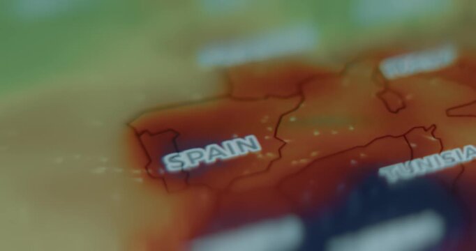Weather map highlighting France and Italy