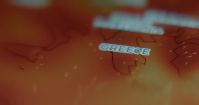 Weather map highlighting Turkey and Greece
