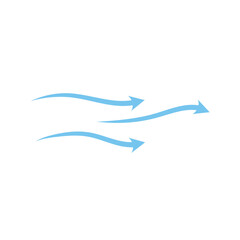Obraz premium Airflow icon vector. Fresh air circulation for air purification, ventilation or conditioning visualization