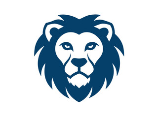 Obraz premium Bold Lion Head Logo Design for Brand Identity , A stylized, minimalist vector graphic of a lion's head. 