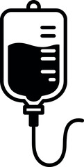 Iv drip bag icon medical infusion therapy
