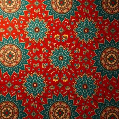 seamless pattern with colorful flowers