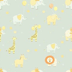 Obraz premium seamless pattern with animals