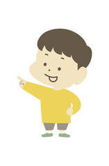 指さししている男の子