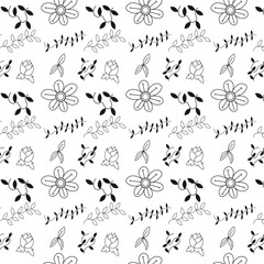 seamless pattern with flowers
