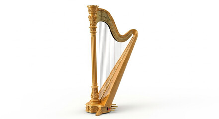 A harp isolated on white
