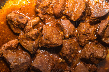 A traditional Bengali dish, known as Goat Liver Curry or mutton "mete chorchori". Goat or mutton liver is most nutritionally dense foods on the planet, providing vitamin B12, vitamin A, iron, zinc. 
