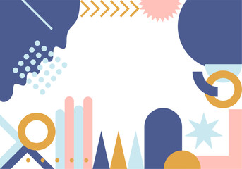 Obraz premium Geometric elements landing page template