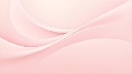 Soft Pink Wavy Abstract Background - Gentle Fluid Curves
