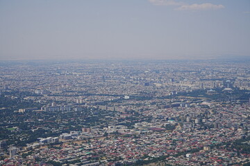 Fototapeta premium Aerial view of Desert around Khiva, Uzbekistan, Central Asia - 中央アジア ウズベキスタン ヒヴァ 上空