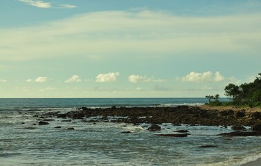 sea and sky with clouds