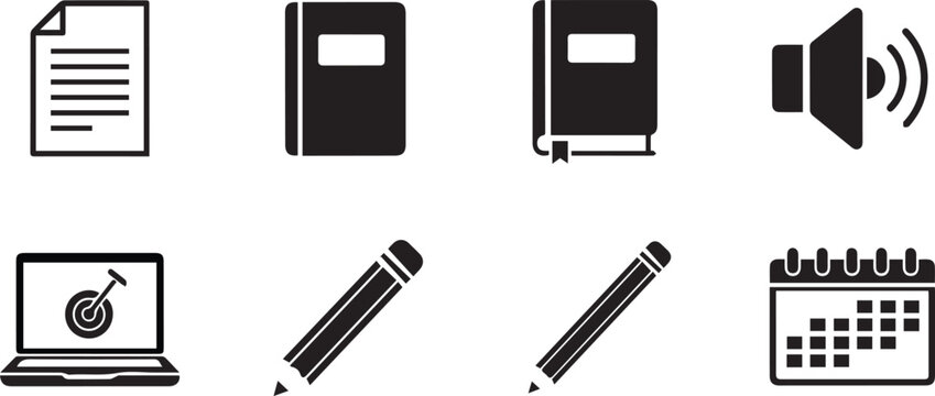 Online Lesson Plan Vector Set | Digital Teaching & Virtual Classroom Illustration