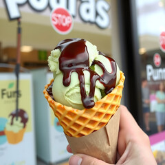 Cooling Snack Dessert Shop Offering
