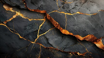 Luxury Black and Gold Marble Texture: Elegant Background for Design Projects