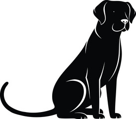 Sitting Dog Silhouette Illustration