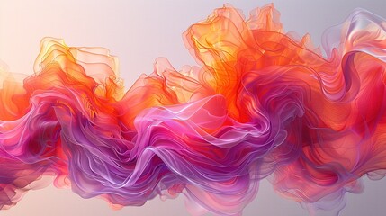 Vibrant Pink, Orange, and Purple Dye Abstract Texture: Artistic Color Swirl Background