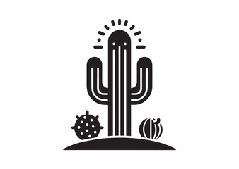 Cactus Silhouette Vector Illustration