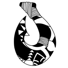 Hawaiian fish hook tattoo design.