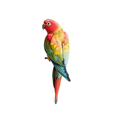 Fototapeta premium Vibrant parrot, profile view, colorful plumage