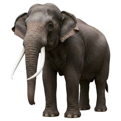 Fototapeta premium Majestic Elephant: A colossal elephant stands tall, its massive frame and impressive tusks radiating power and grace. Capturing the essence of wildlife and the wonders of nature.