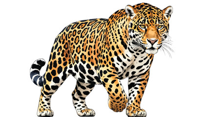 Realistic Full Body Jaguar with Detailed Fur Texture