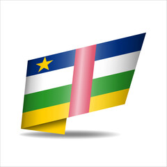 Folded national flag, shining with a shadow.